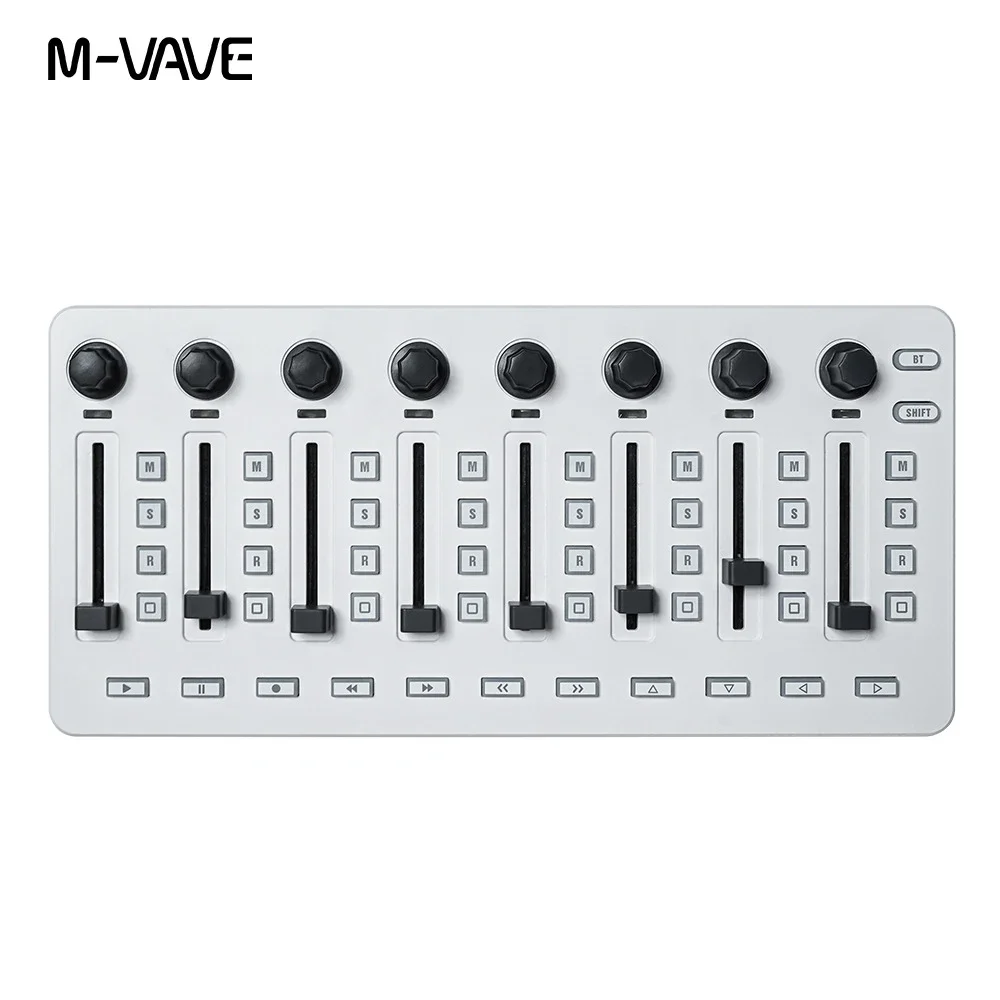 M-VAVE SMC-Mixer Wireless MIDI Controller Mixing Console BT Connection USB Controller Mixer for Most Electroacoustic Instruments