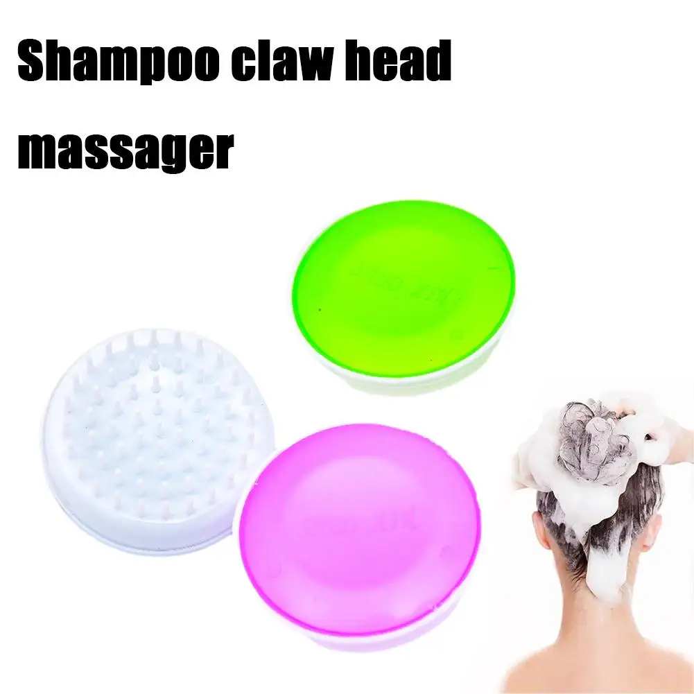 Silikon Haar wäsche Kamm Kopf massage Hand Rund bürste Produkte Massage Shampoo Kamm Pflege Bürste Bad Haar Kopfhaut Bad r3m1