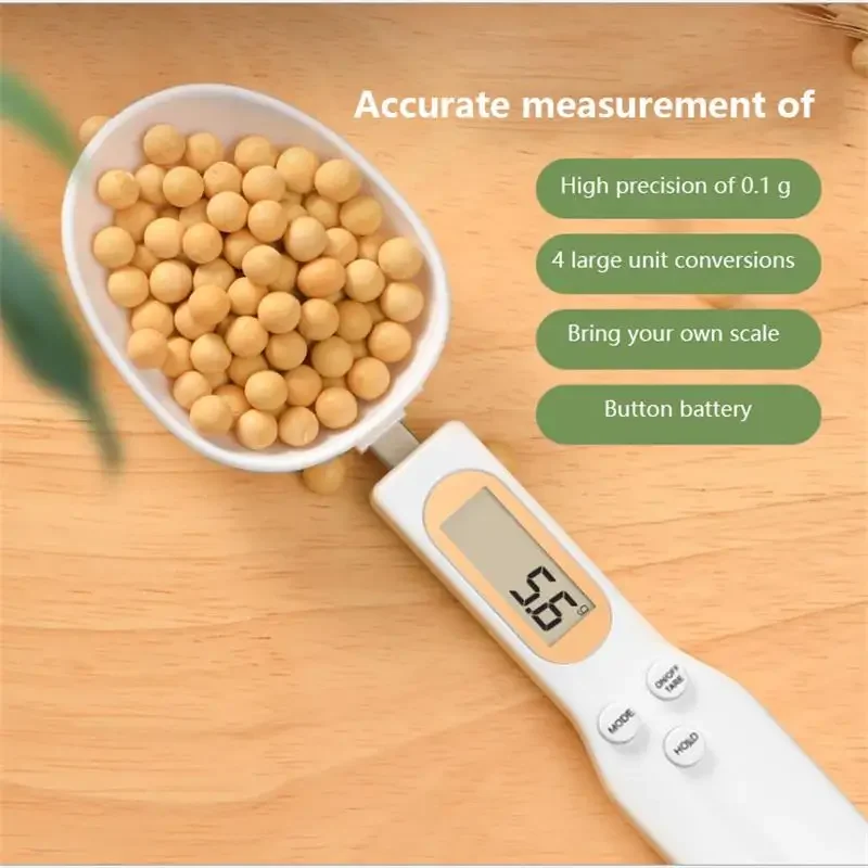 1PC LCD Digital Measurement Adjustable Weighing Spoon Kitchen Scale Electronic Measuring Spoon Coffee Powder Scale Baking Scale