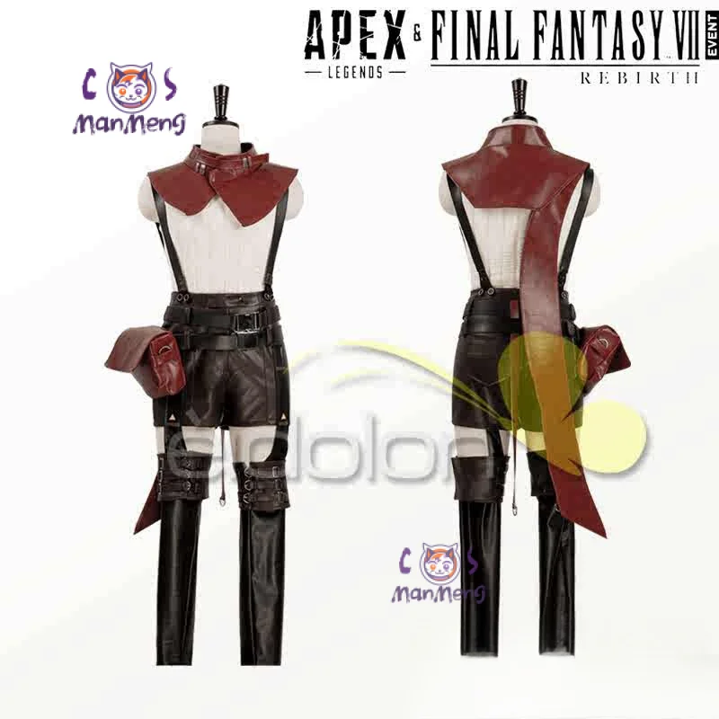 Wraith Tifa Lockhart Final Fantasy VII Apex legends Cosplay linkage Costume Halloween Party Fashion Men Women Uniform Full Set