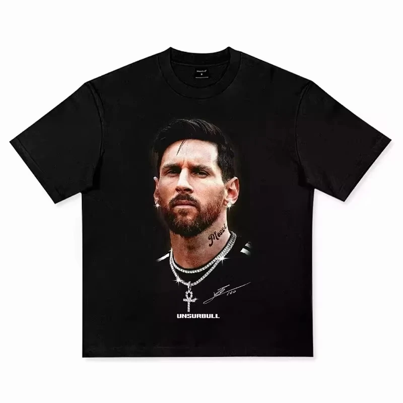 Neymar American Football Star Print Cotton Short-sleeved T-shirt for Men Women Clothing Athleisure Fashion Casual Tee