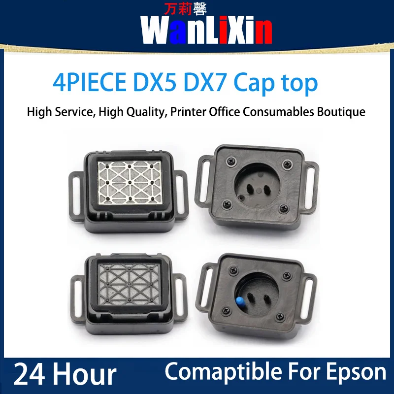 

4piece 5 Fifth-generation oil-based Cap pad for nozzles DX5, DX7 nozzle ink stack caps root channel ink stack caps For Epson