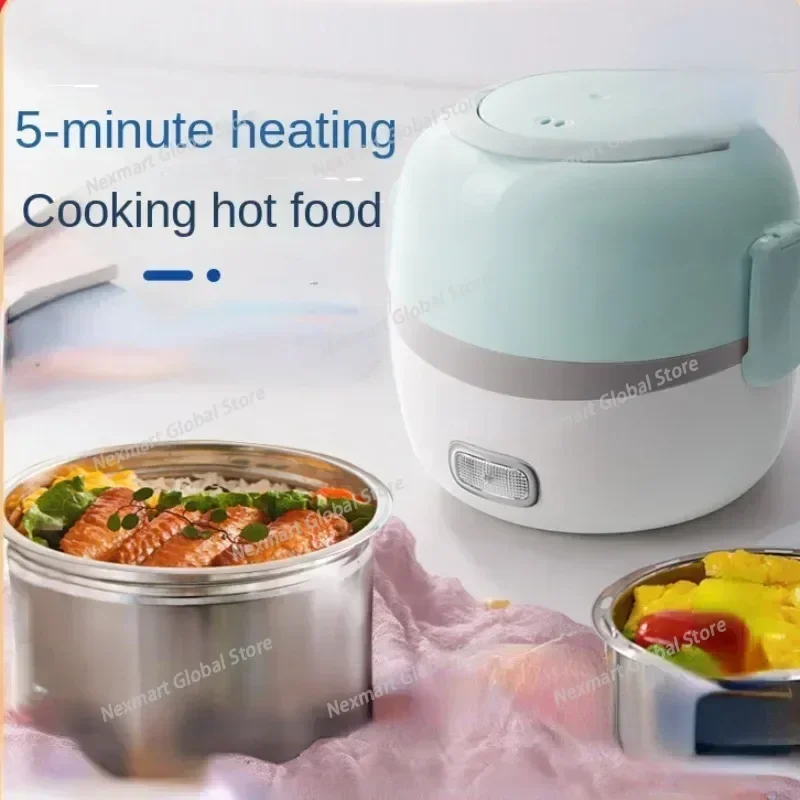 1.3L Plug-in Electric Heating Lunch Box, Insulated Food Warmer Container for Office Workers 270W 220V-50Hz