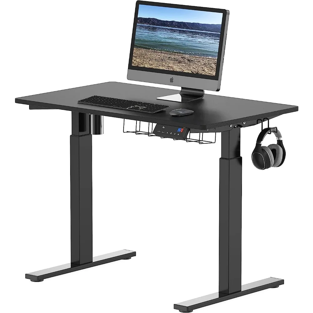 Memory Preset Electric Height Adjustable Standing Desk, 40 x 24 Inches, Black