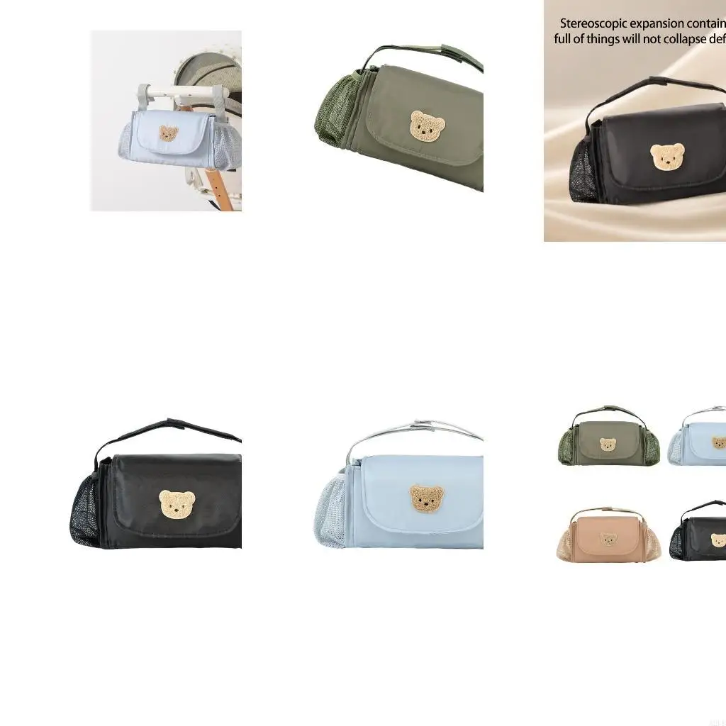 Water-Resistant Pushchair Bag with Mesh Side Pockets & Fasteners, Daily Baby Carry for Park Visits & Local Walks A2UB