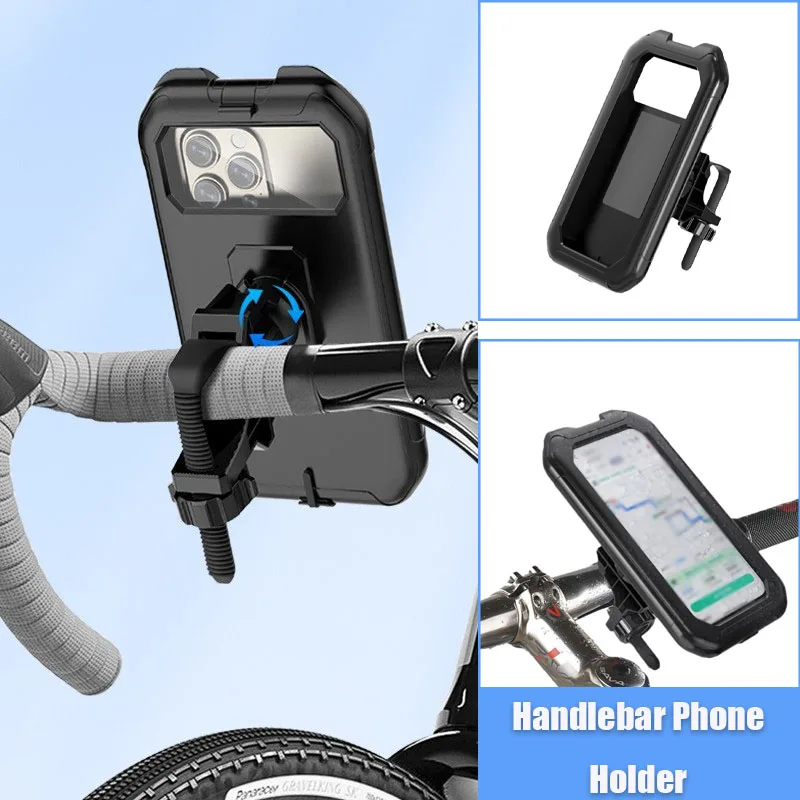 AliExpress YTDMEN Waterproof Motorcycle Bicycle Phone Holder 360° Rotating Adjustable GPS Stand for IPhone15 Pro 14 Samsung Bike Phone Stand Mount