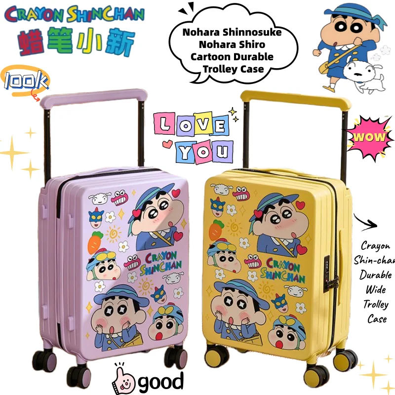 

Crayon Shin-chan Nohara Shinnosuke Nohara Shiro Animation Периферийные устройства Креативный чемодан на колесиках Вторичный прочный чемодан с героями мультфильмов