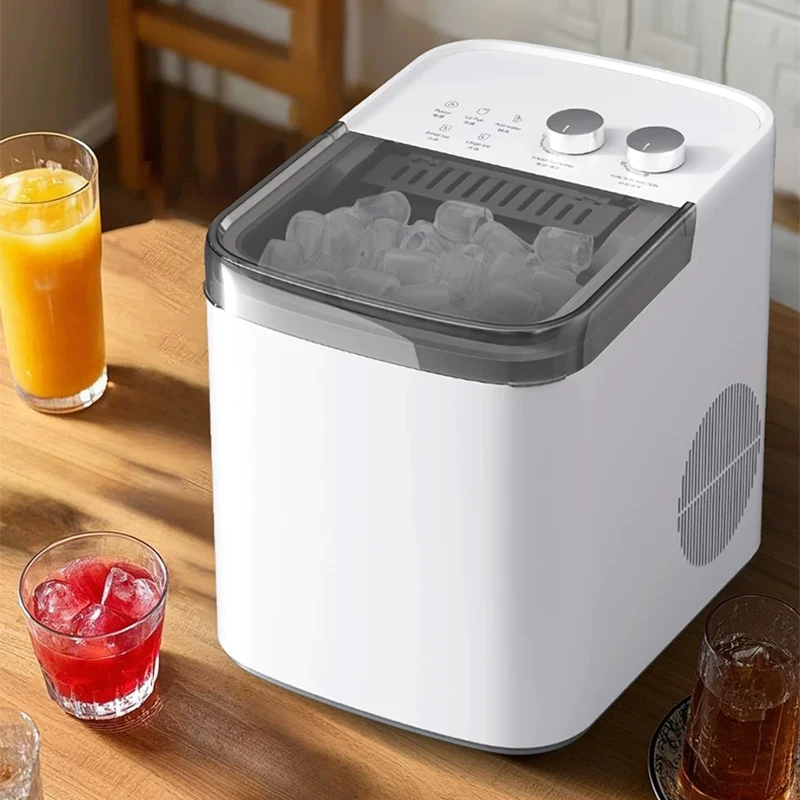 16KG Daily Output Household Ice Maker Compact Portable Cube Ice Making Machine Kitchen Summer Appliance