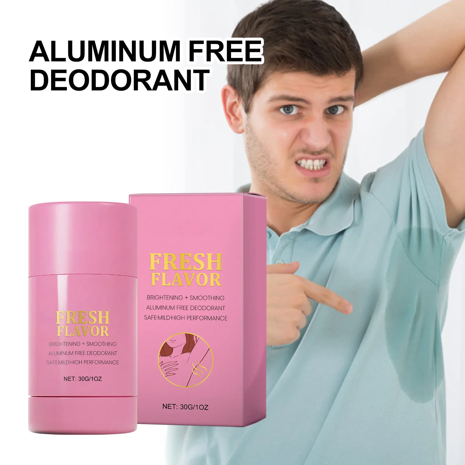 Deodorant Stick Aluminum Free Fresh Flavor Body Odor Control Natural Skincare Best Seller Underarm Sweat Block Antiperspirant