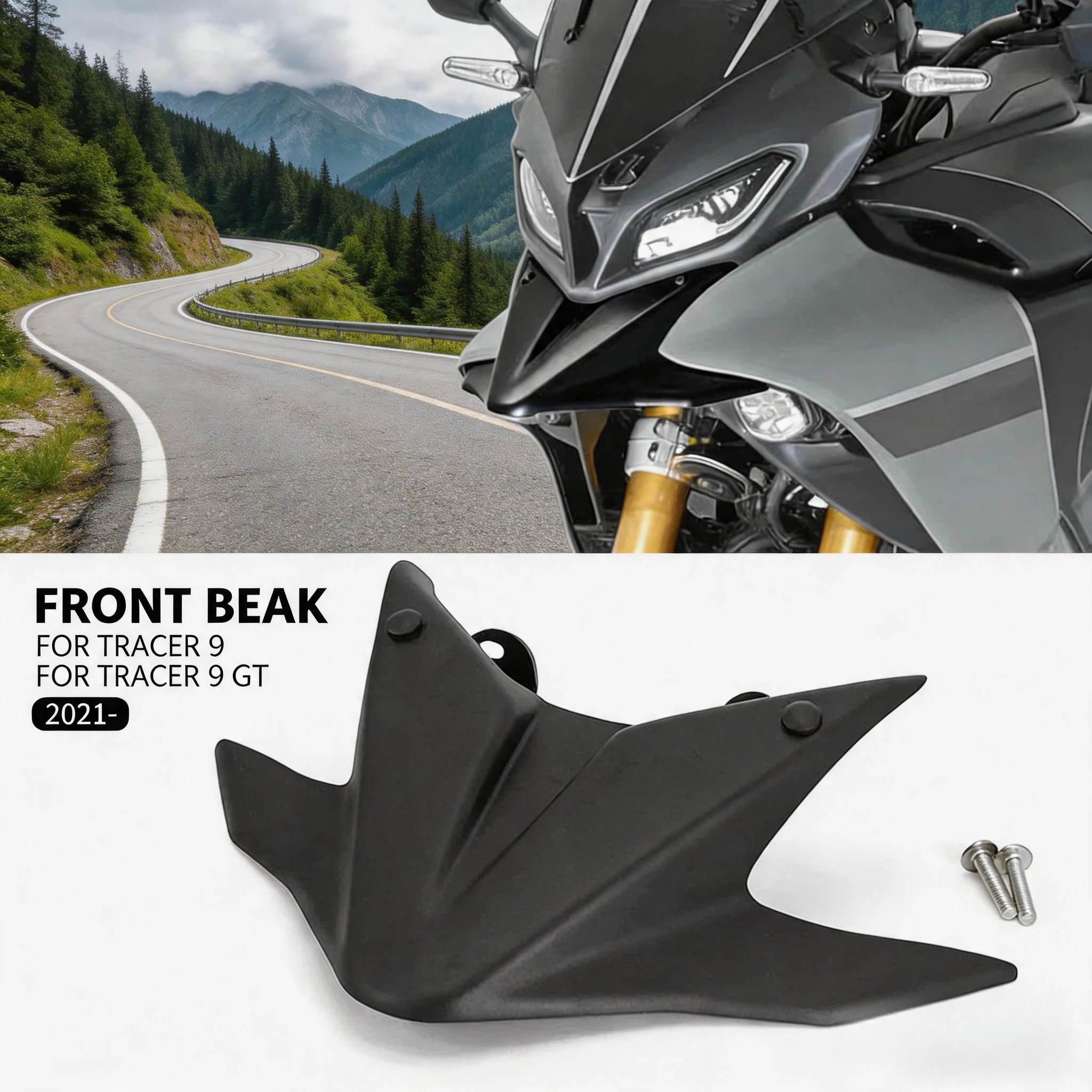 FRONT NOSE CONE BEAK EXTENSION FENDER MUDGUARD EXTENDER DURABLE MODIFIED PARTS FOR YAMAHA TRACER 9 900 GT 2021-2023