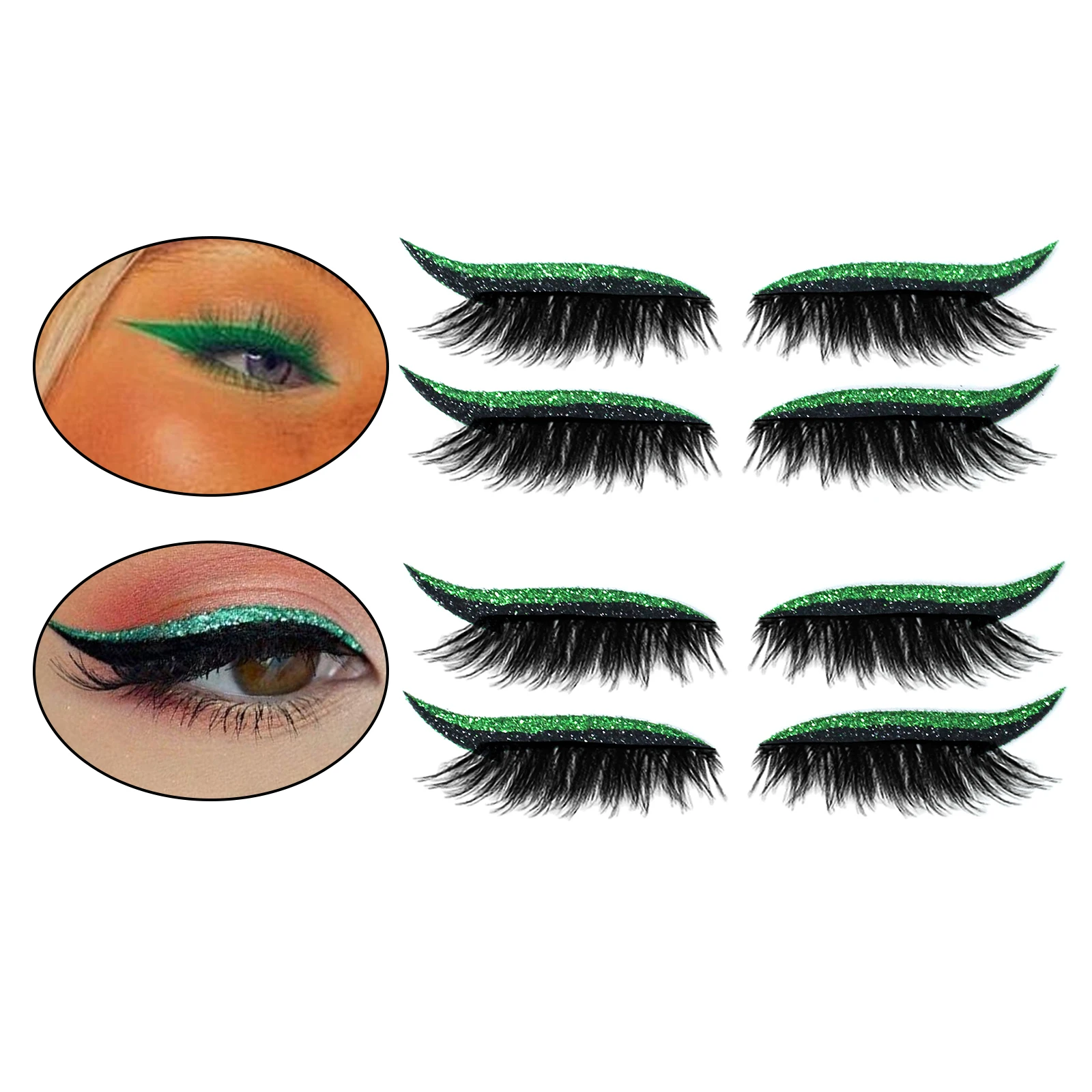 再利用可能なアイライナーまつげステッカー自己粘着メイクアップツール 28 ペア