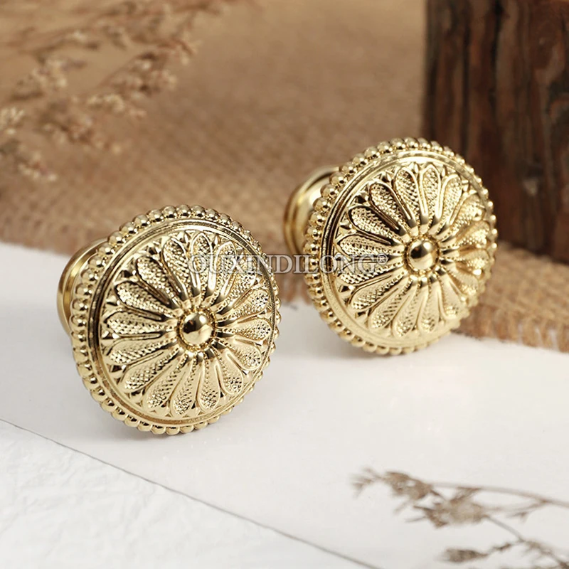 Luxury 10PCS Solid Brass European Furniture Pulls Handles Drawer Knobs Cupboard Wardrobe Bookcase Closet Dresser Cabinet Pulls