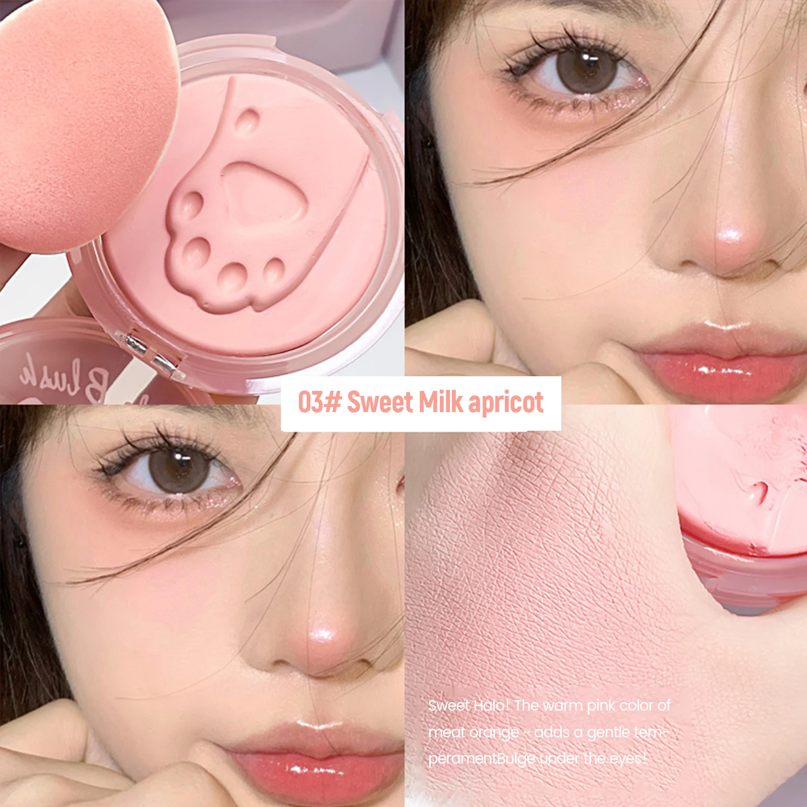 Face Blusher Matte Natural Cheek Tint Brighten Face Waterproof Face Contouring Cosmetics Blush Powder Soft Female Makeup 1pcs