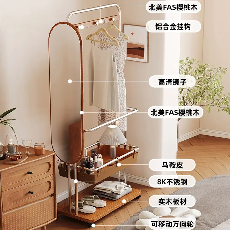 Medieval coat rack removable hanger floor hanging hanger bedroom full body mirror dressing mirror changing mirror full body mirr