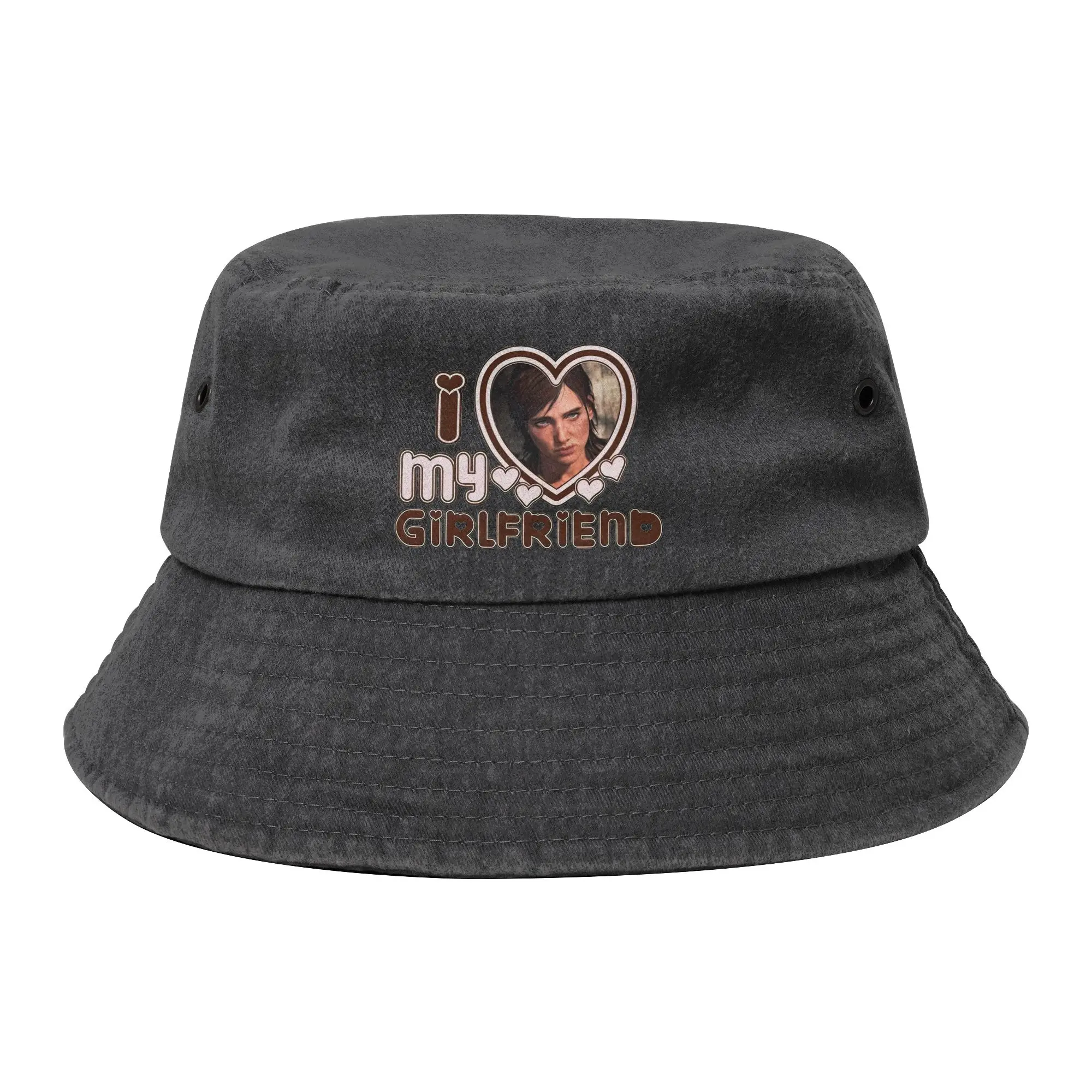 Unisex Bucket Hat I Love My girlfriend Ellie Williams Vocation Getaway Headwear Outdoor Fishing Caps  Boonie Hat Gifts Idea
