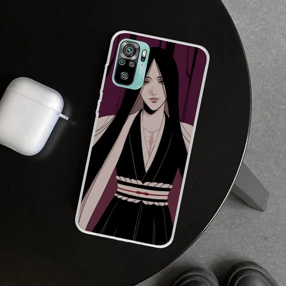 Bleach Unohana Mobile Cell Phone Case for Xiaomi 13 Lite 12 11T 10 9 Redmi Note 12 11 10 10S Pro 9 9A 8 Clear Phone Cover Funda