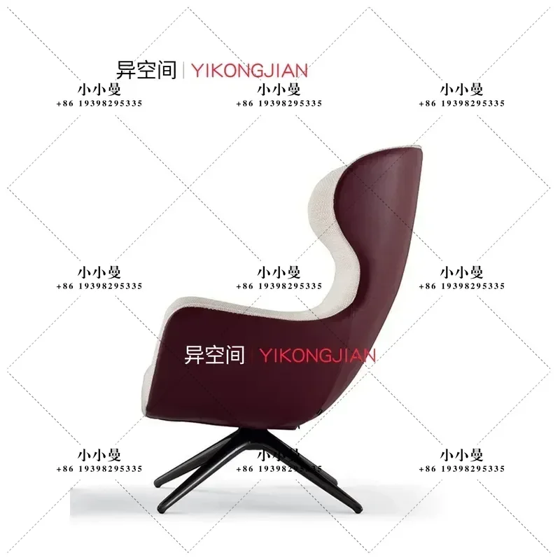 Italian Minimalist Single Rotating Sofa Chair Balcony Recliner Egg Leisure Chair for Living Room Reception Negotiation