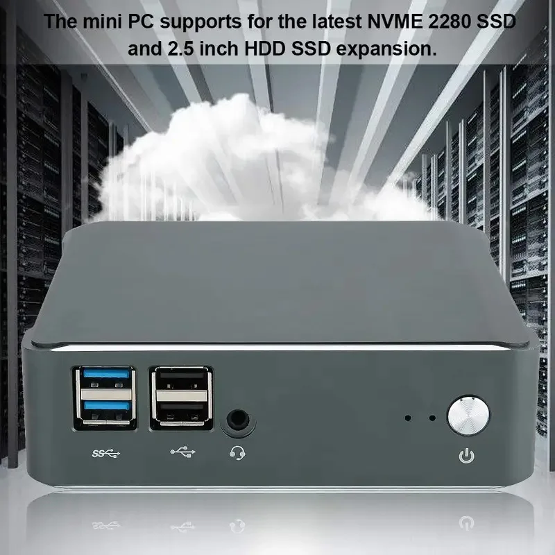 MU01 มินิเดสก์ท็อปพีซีอลูมิเนียมประสิทธิภาพสูงสำหรับสำนักงานเกมและการใช้งานอุตสาหกรรมขนาดพกพาพร้อมปลั๊ก AU และ US