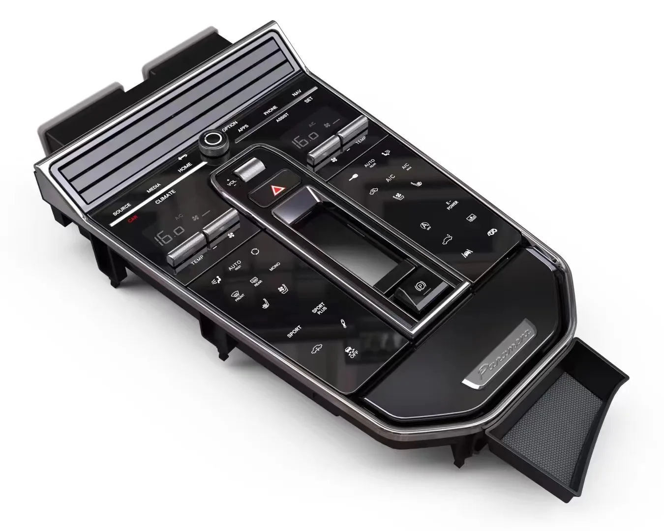 Modificación del Panel de Control de sillín Interior del coche para Porsche Panamera 2010-2017 consola de botón completamente táctil mejorada