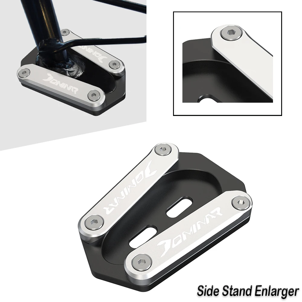 Side Stand Enlarger Pad Kickstand Extension Plate For BAJAJ DOMINAR 250/400 DOMINAR250 DOMINAR400 2021 2022 2023 2024 All Year