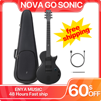 Enya Electric Guitar Nova Go Sonic Smart Electric Carbon Fiber Guitarra with Wireless Speaker, Onboard Presets, Charging Cable