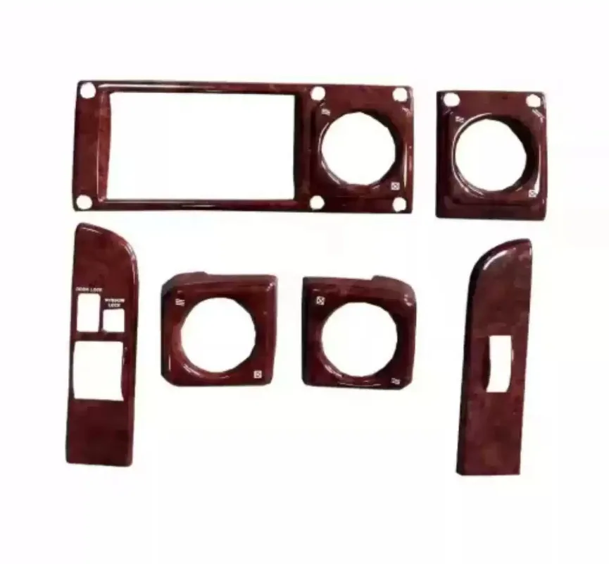 6‑Piece Center Console Decor Trim For Toyota Land Cruiser LC76 LC79 HJ75 HDJ79 1984‑2006 Interior Parts