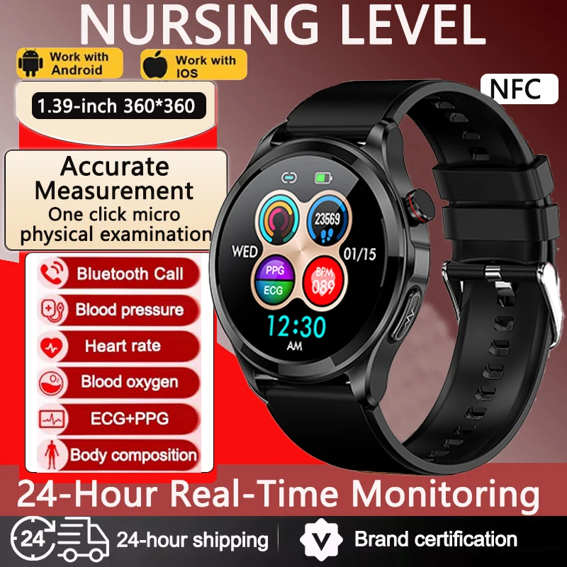 

Умные часы GEJIAN ECG+PPG с AMOLED-экраном, мониторингом здоровья, Bluetooth-звонками, IP67, GPS-трекингом и отслеживанием траектории движения