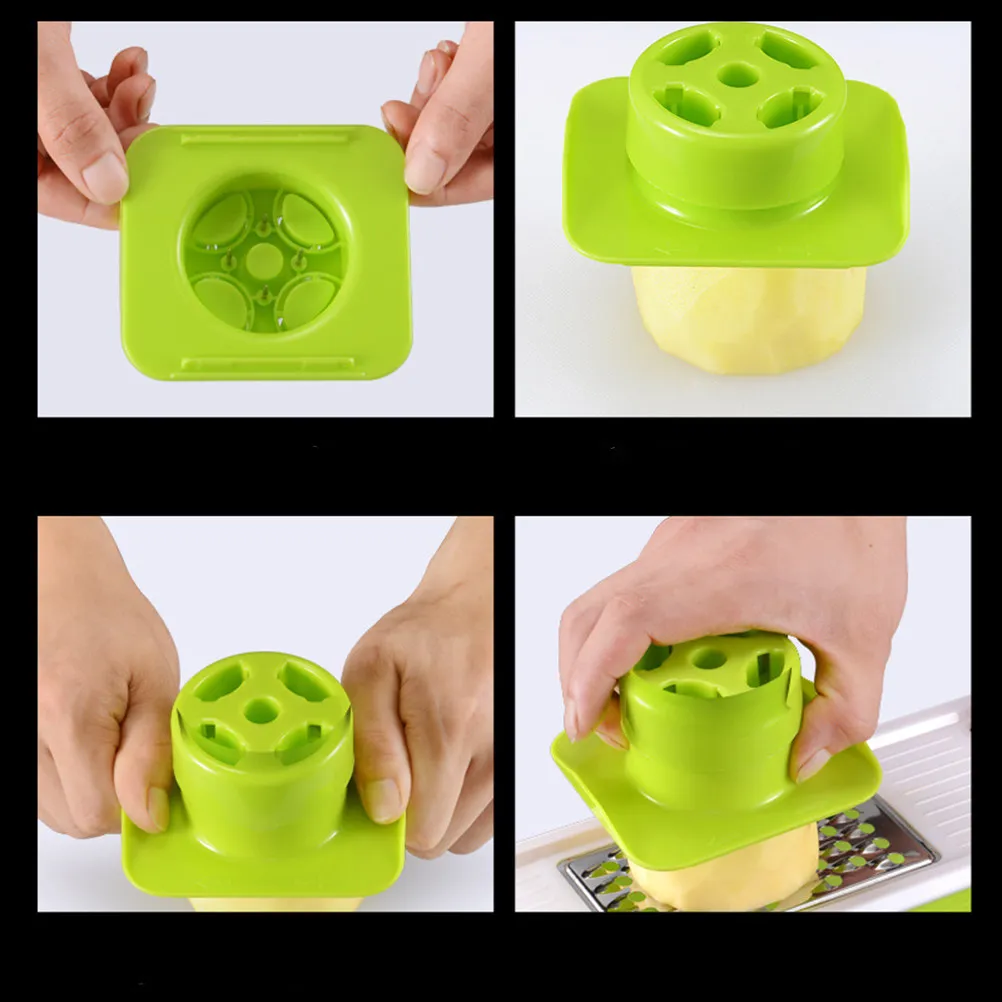 5-in-1多機能野菜スライサー-グリーン人間工学に基づいたハンドヘルドフードカッター-フルーツチーズグレーター-野菜ピーラー