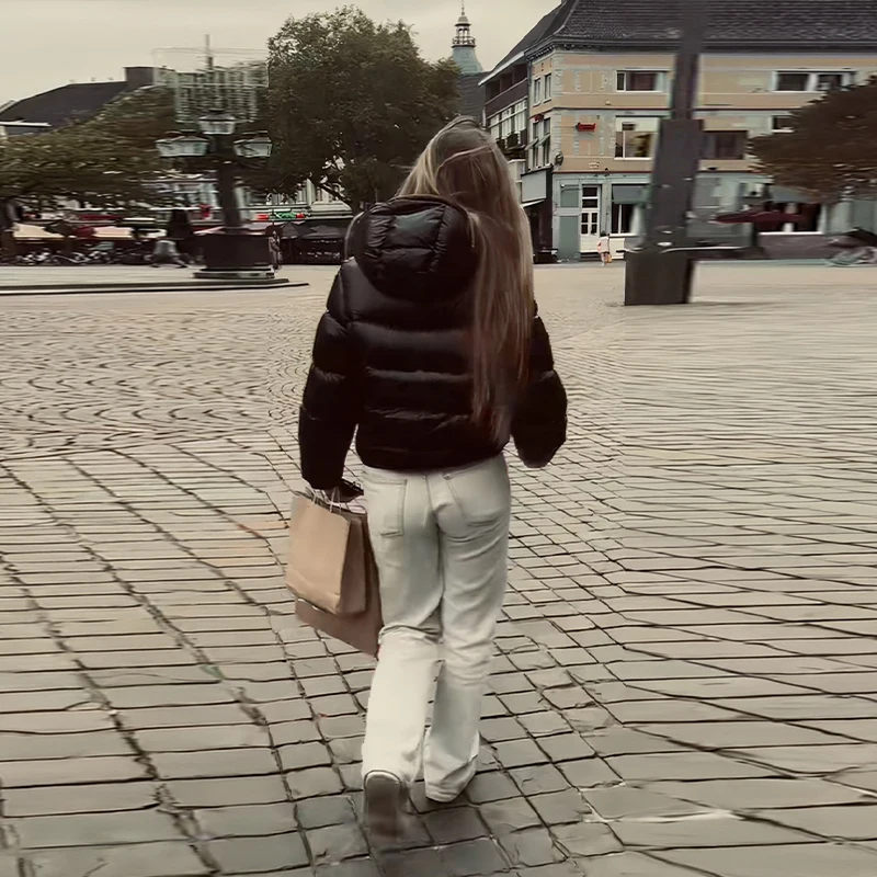 Women's Trendy Luxury Thick Warm Cotton Coat Winter Elegant Short Hooded Jacket 2026 New Casual Light Versatile Commuter Clothes