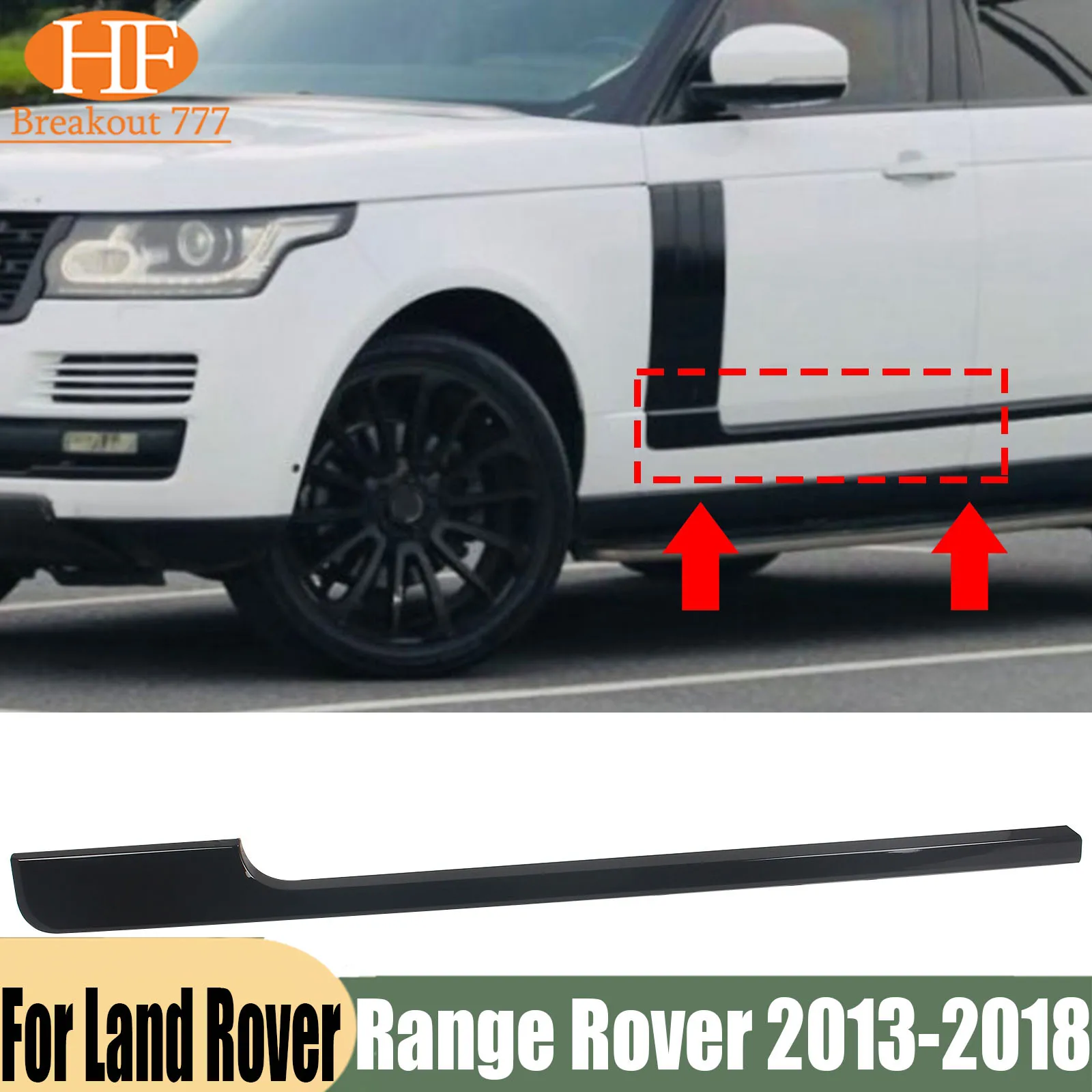 Door Side Body Strips Trim For Range Rover 2013-2018 2014 2015 2016 2017