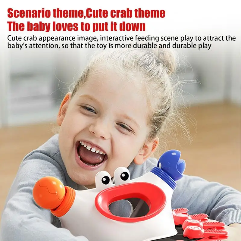 Number Matching Game Fine Motor Games Chopstick Trainer Cartoon Crab Shape Early Learning Educational  Developmental Match Toy