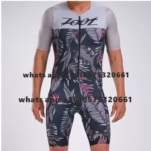 ZOOTEKOI-traje de triatlón para hombre, Ropa de Ciclismo de alta calidad, para correr y nadar, de manga corta