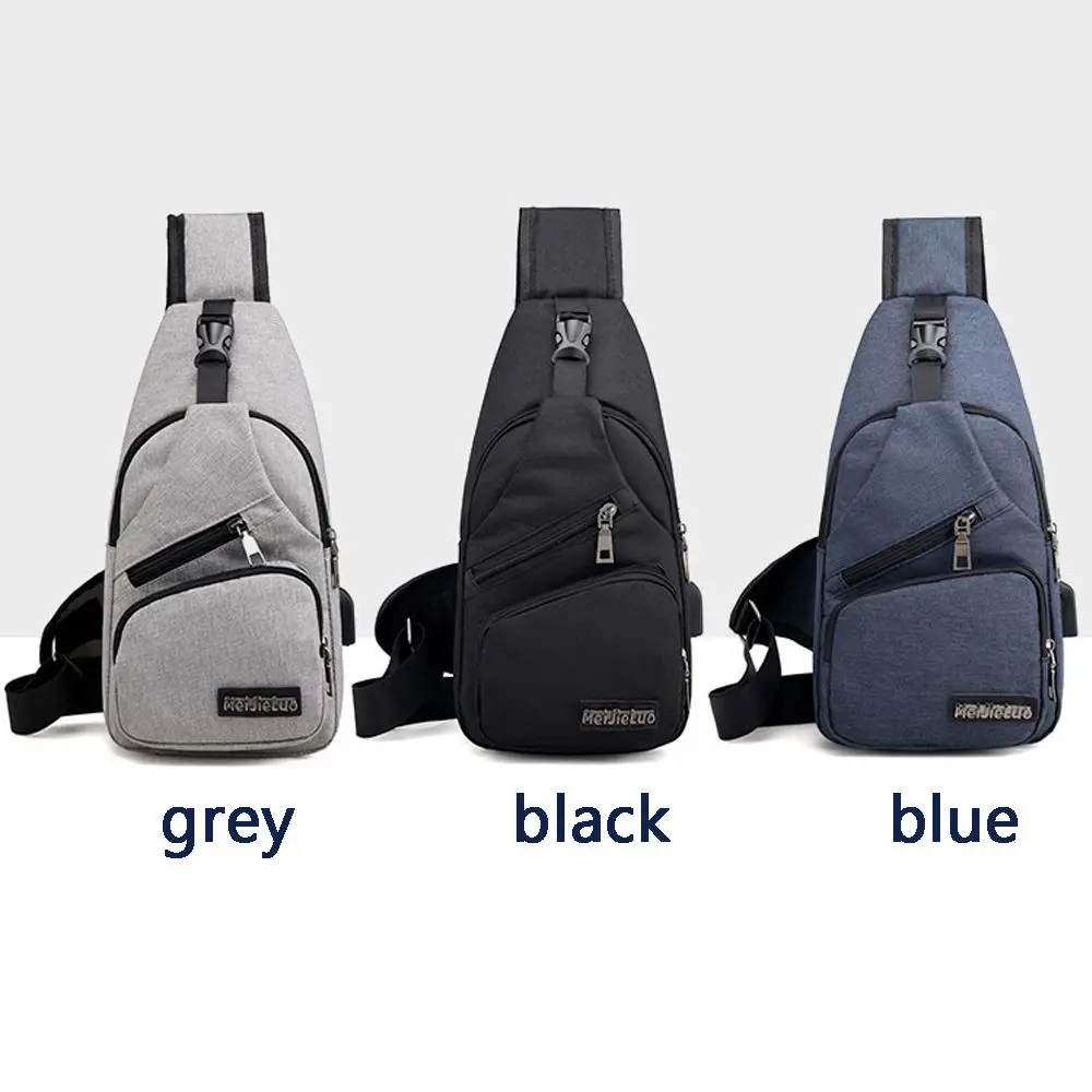 Bolso de mano multiusos para exteriores, puerto de carga USB, Mochila deportiva para el pecho, bolso de hombro