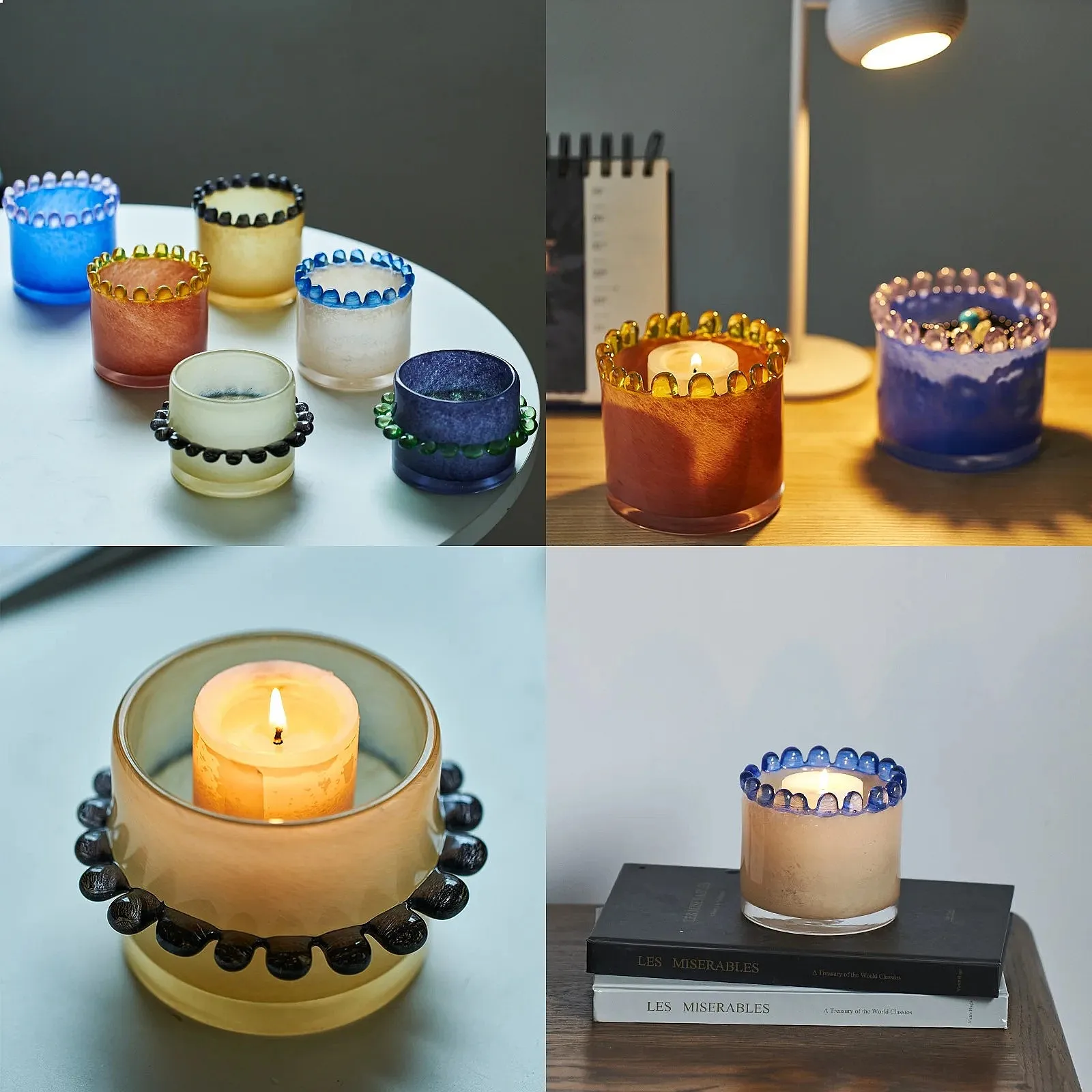 Colorful Lace Straight Cylindrical Vase Light Luxury Aromatherapy Glassware Soft Home Countertop Bottle