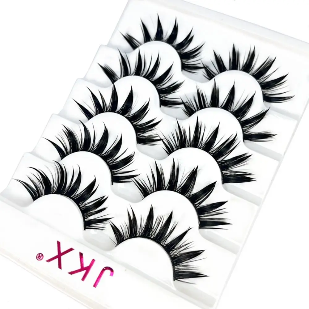 Eye Makeup Tools Handmade Craft Thick Long Extension Thai Eyelashes Wispy Fluffy False Eyelashes 3D Faux Mink Eyelashes