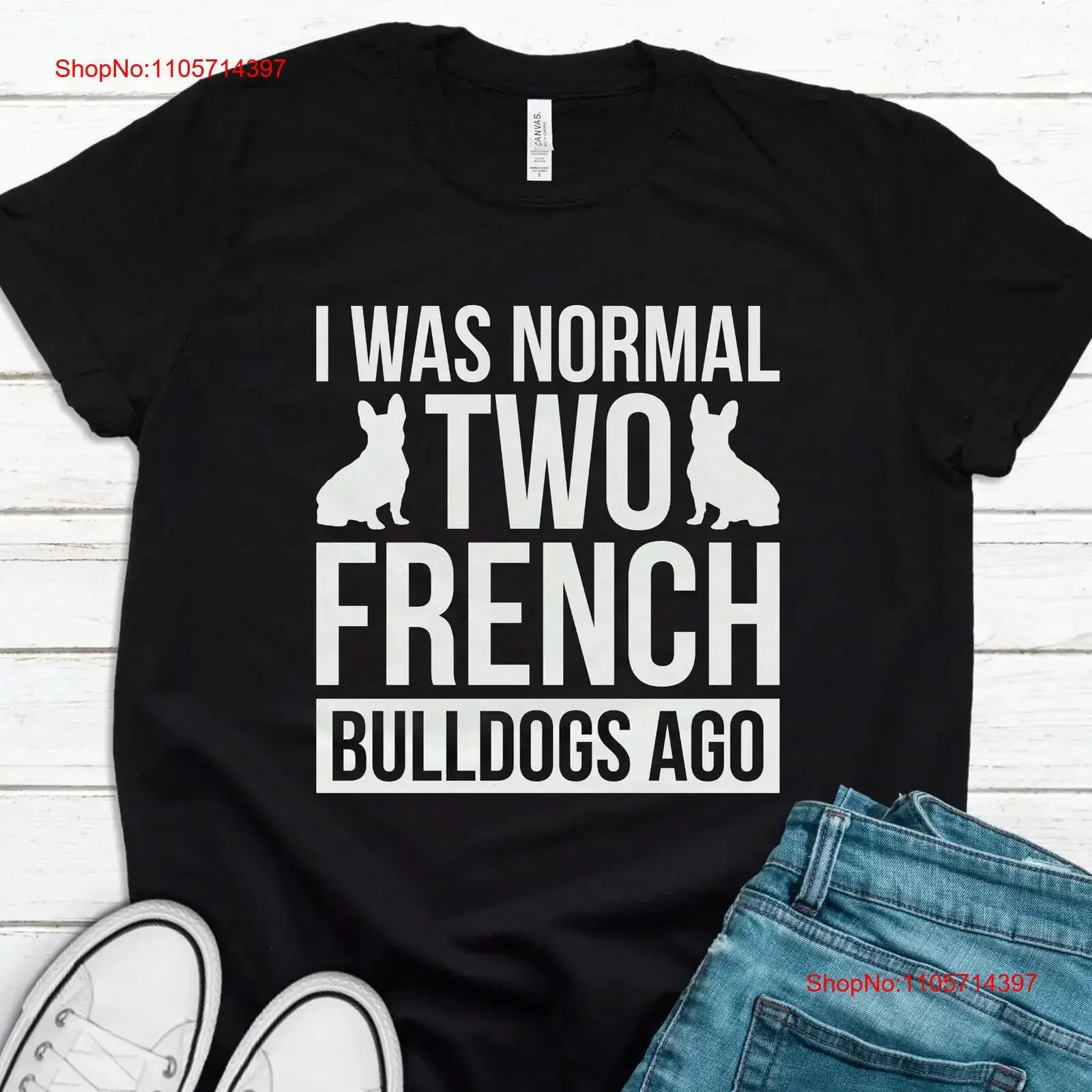 French Bulldog T Shirt Mom Owner Frenchie Dad Dog T1358 vintage Washed Soft Casual Breathable fashion Unisex streetwear