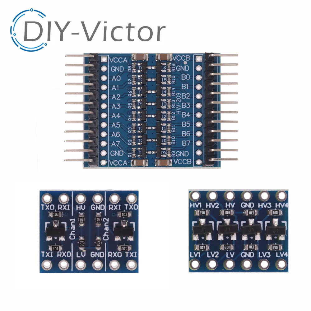 2/4/8-kanałowy konwerter poziomów logicznych IIC I2C Dwukierunkowy moduł płytki 2 4 8-drożny DC 3,3 V/5 V z pinami dla Arduino Raspberry Pi