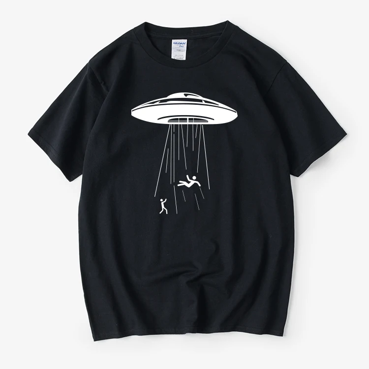 

Spaceship Alien Flying Saucer Print T-shirt Graphic T-shirt High Quality Men's and Women's Short Sleeved T-shirts Mens Sportwear