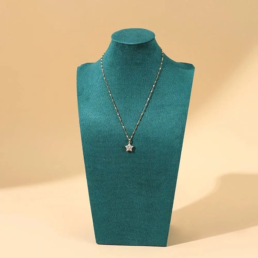 Velvet Necklaces Easel Showcase Mannequin Bust Portrait Jewelry Display Shop Cabinet Display Earrings Rings Pendant