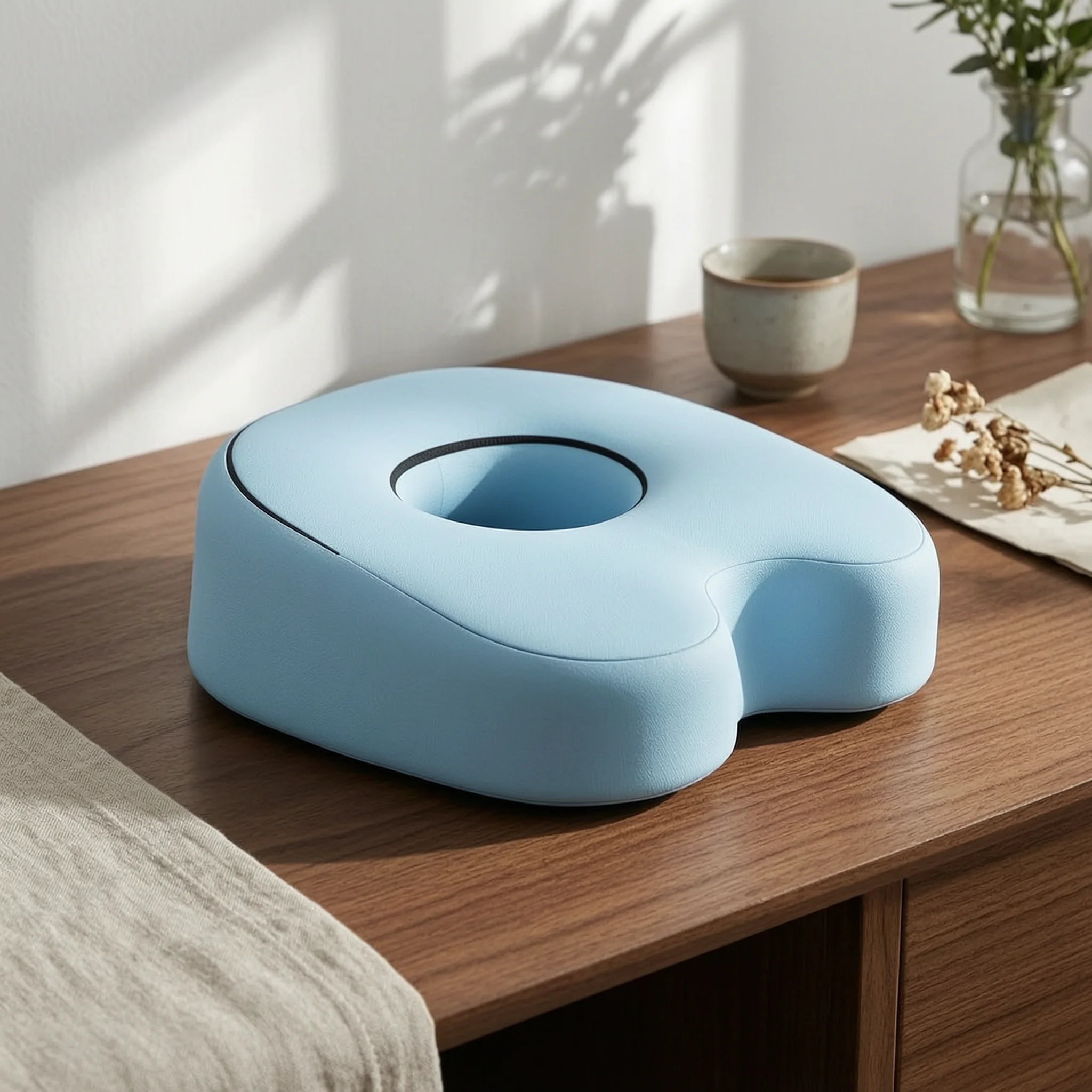 Prone Massage Pillow with Face Opening Contoured Face down Pillow with Hollow Center Pressure-Relieving Breathable for Salons