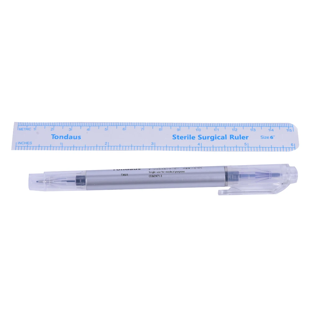 

1PCS Pro Surgical Skin Marker Pen Ruler Scribe Tool Tattoo Piercing Permanent Makeup,