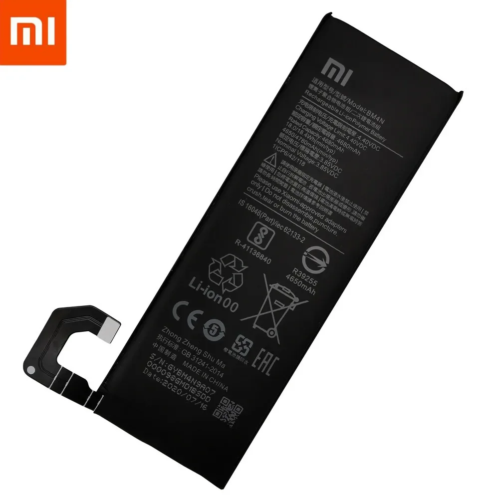 2024 Years 100% Genuine Original Phone Replacement 4780mAh Battery BM4N For Xiaomi Mi 10 5G Mi10 bateria Batteries Fast Shipping