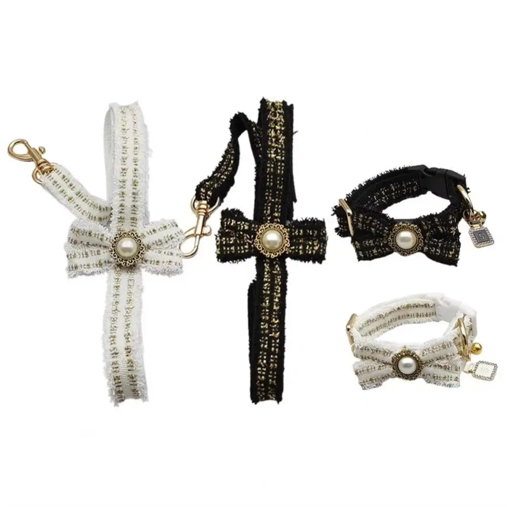 

Cat Neck Decoration Adjustable Cat Harness and Leash Set Soft Lightweight Dog Strap Collar Exquisite Cute Pet Neck Loop Puppy