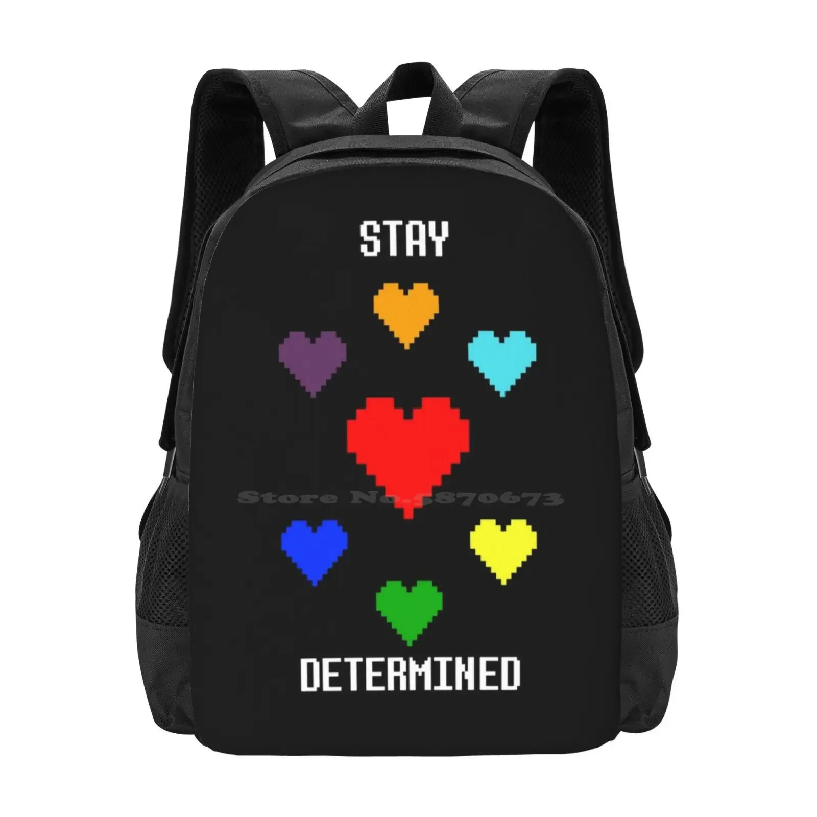 البقاء محددًا! حقيبة ظهر للطلاب الجامعيين في سن المراهقة بتصميم نمط حقائب Undertale Undyne Alphys Toriel Chara Frisk Asriel Flowey #1
