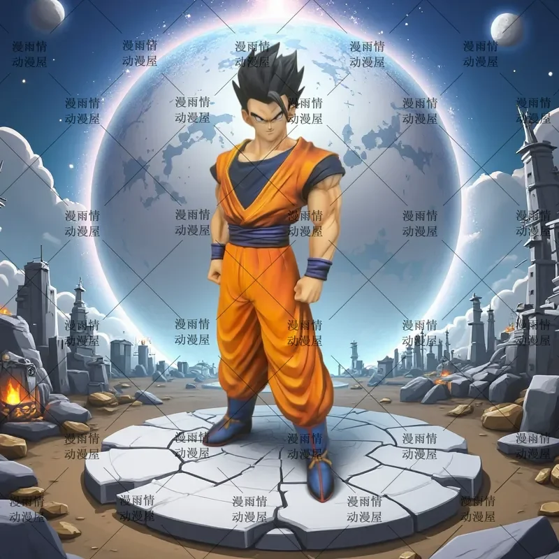 New 30cm Hy Studio Son Goku Base Form Dragon Ball Z Action Figure - Black Hair Orange Gi Scale  Articulated Pvc Collectible Toy view 4