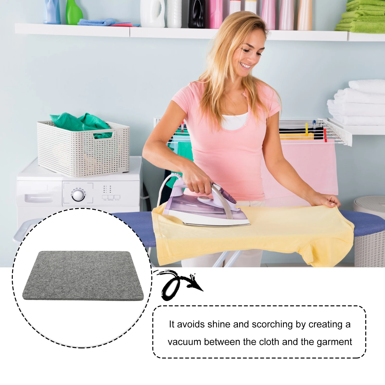 

Wool Felt Board Heat Resistant Lightweight Household Pressing Mat For Clothes Embroidery Seams Ironing Accessory