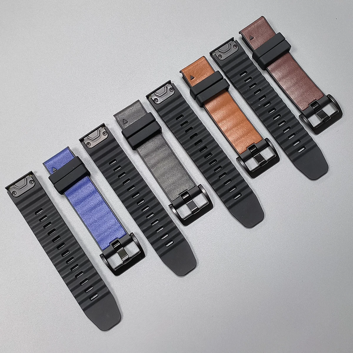 Leder + Silikon 22/26 mm Armband für Garmin Quatix 8/Fenix 8 pro E 7 7X6 Uhrenarmband Forerunner 975 965/Tactix 8 QuickFit Armband
