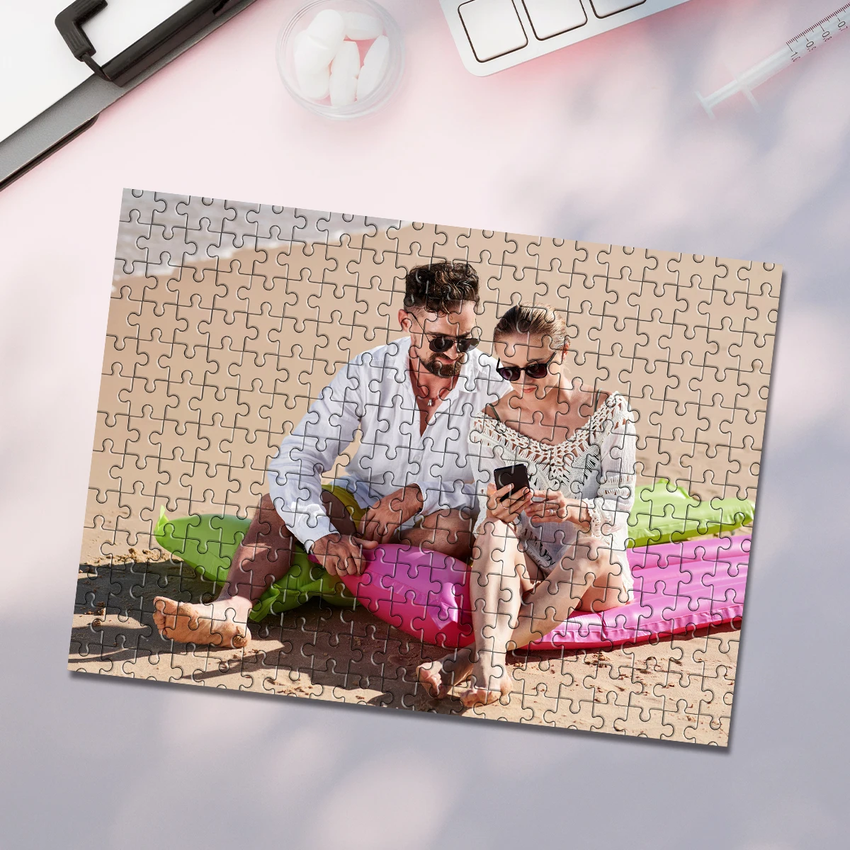 35/300/500/1000pcs Personalized Custom Photo Puzzle couple photos Parent-Child Interactive Diy Assemble Game Toy