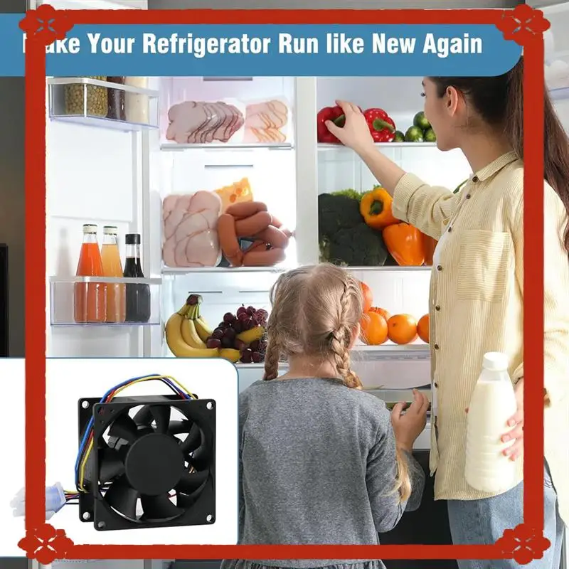 

24-Hour Delivery WR60X26866 Upgraded Refrigerator Evaporator Fan Motor, Replaces V80E14MS2A3-57A611& WR60X26030, Fits Suit For G