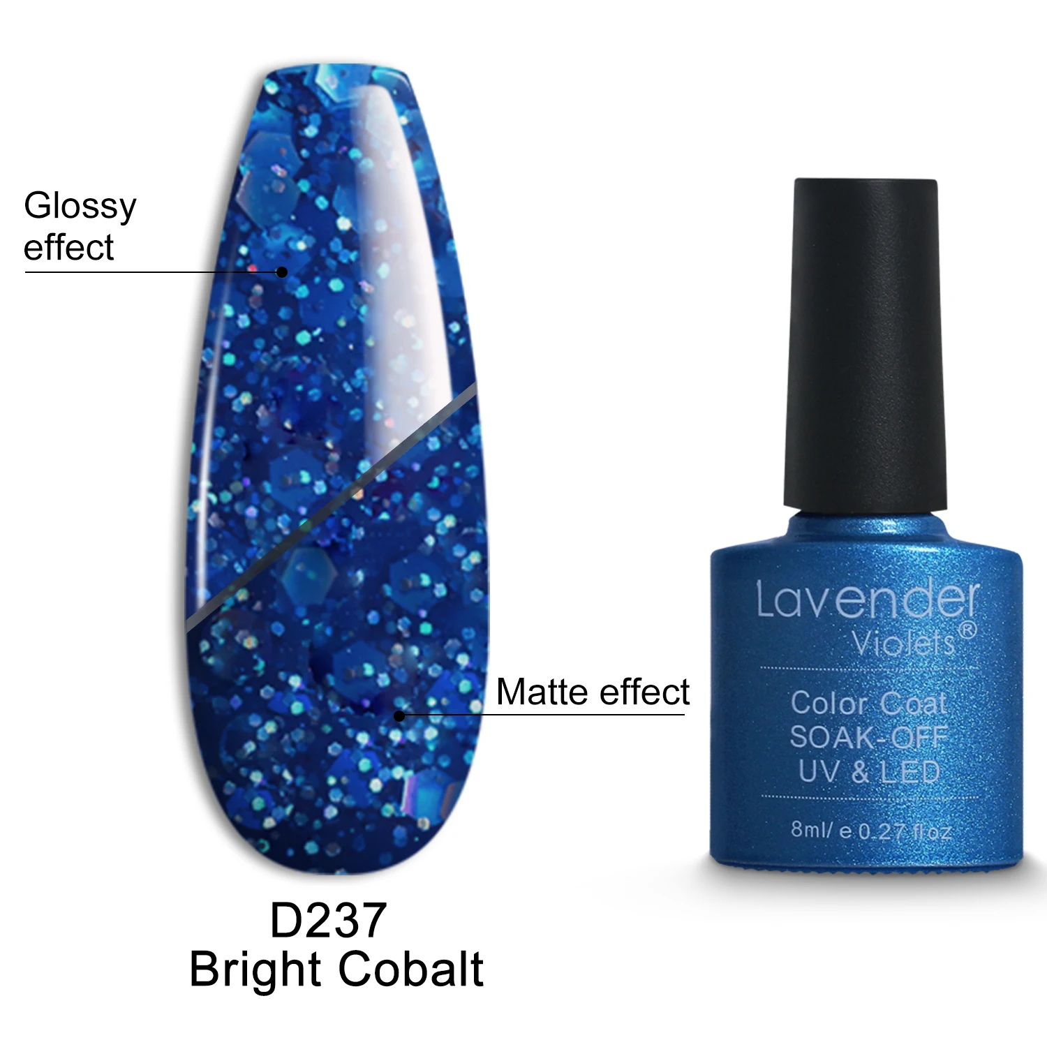 8ml Gel Nail Polish Navy Blue Sparkly Glitter Color Coat Soak Off LED UV Nail Gel Polish for Salon Home Manicure Gift for Women